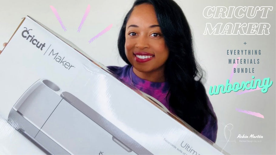 Unboxing The Cricut Maker + Everything Materials Bundle | Unboxing, Setup & First Cut!